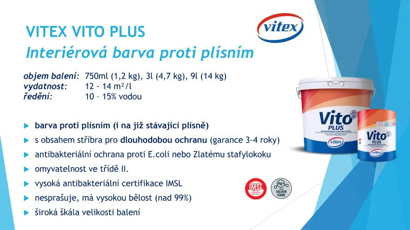 VITEX VITO PLUS – barva která zatočí s plísní | bignews.cz