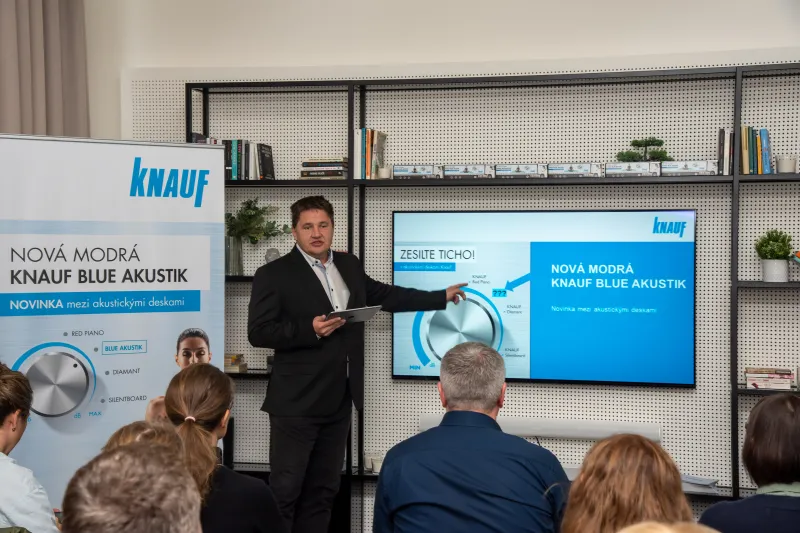 Knauf rozšířil sortiment akustických desek o novinku: BLUE AKUSTIK | bignews.cz