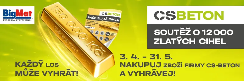 Nakupujte produkty CS-BETON a vyhrajte zlatou cihlu! | bignews.cz