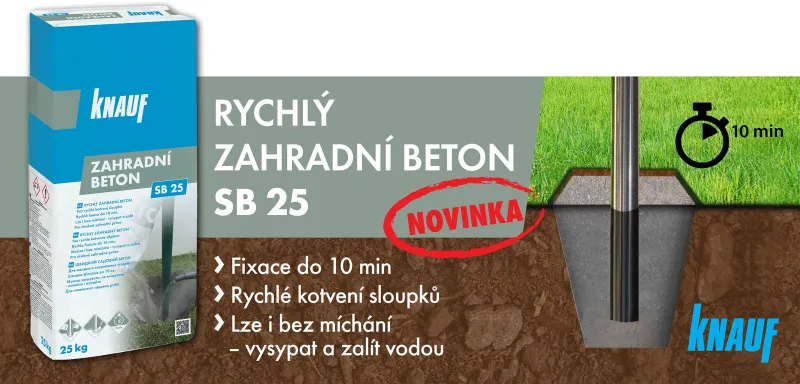 SOUTĚŽ KNAUF: VYHRAJTE PALETU ZAHRADNÍHO BETONU SB 25 | bignews.cz