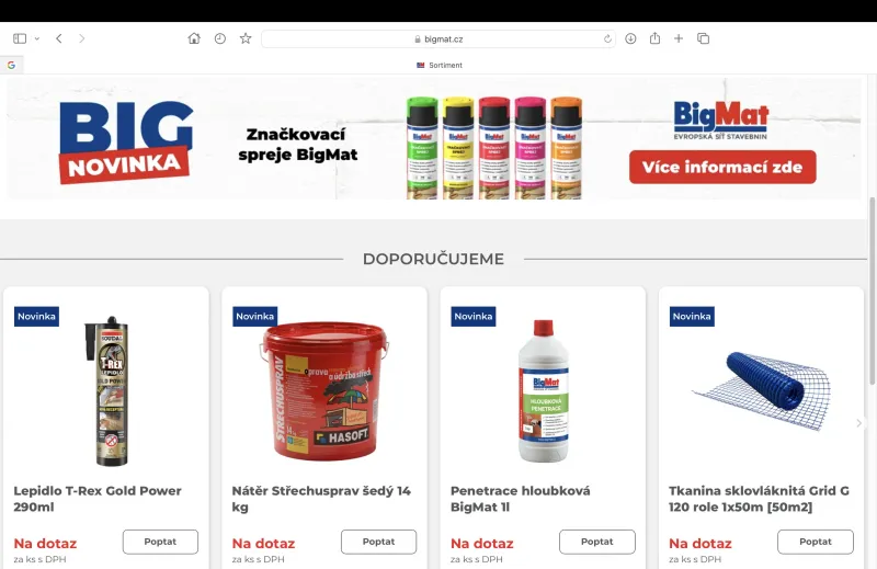 OBJEVTE NOVÉ BIGMAT INTERNETOVÉ STRÁNKY | bignews.cz