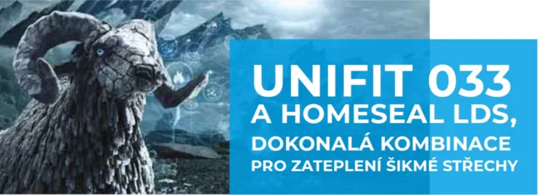 UNIFIT 033 a HOMESEAL LDS, dokonalá kombinace pro zateplení šikmé střechy | bignews.cz